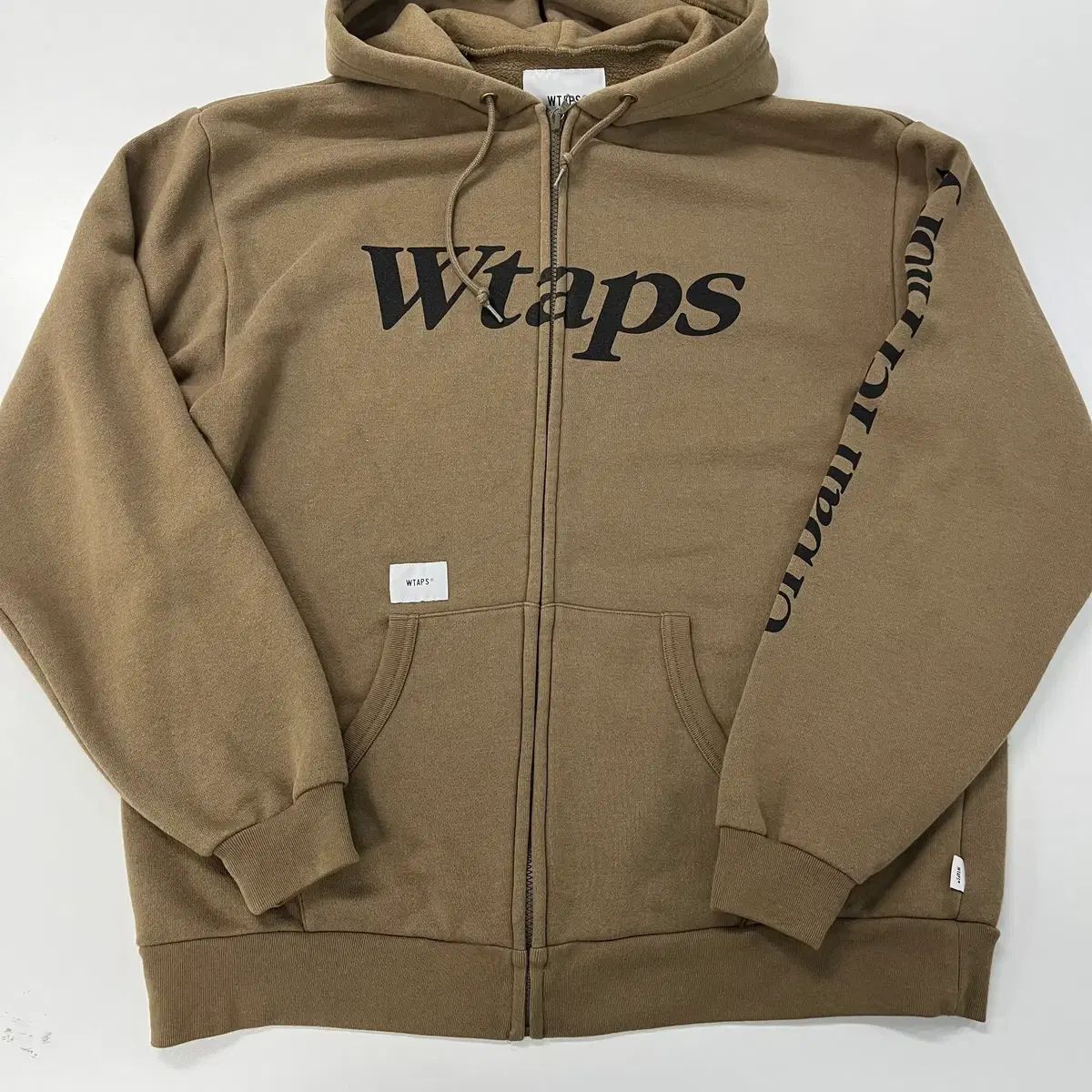 3 WTAPS ダブルタップス フール ジップアップ パーカ BIG ロゴ アカデミー フードジップアップ
