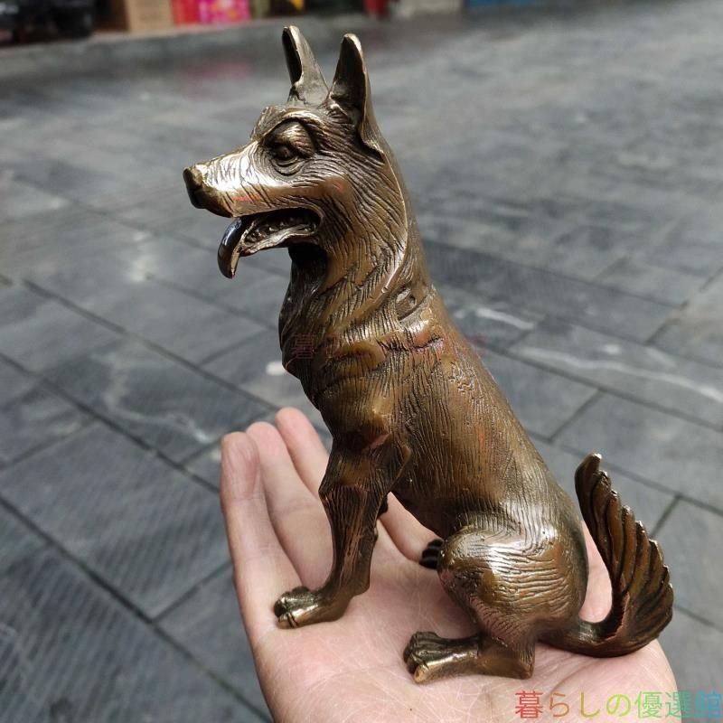【上品】十二支 犬 銅製 置物 干支 縁起物 工芸品 美術品zw427