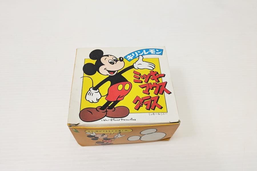 PLAY】キリンレモン ミッキーマウスグラス 未使用 レトロ ミッキー