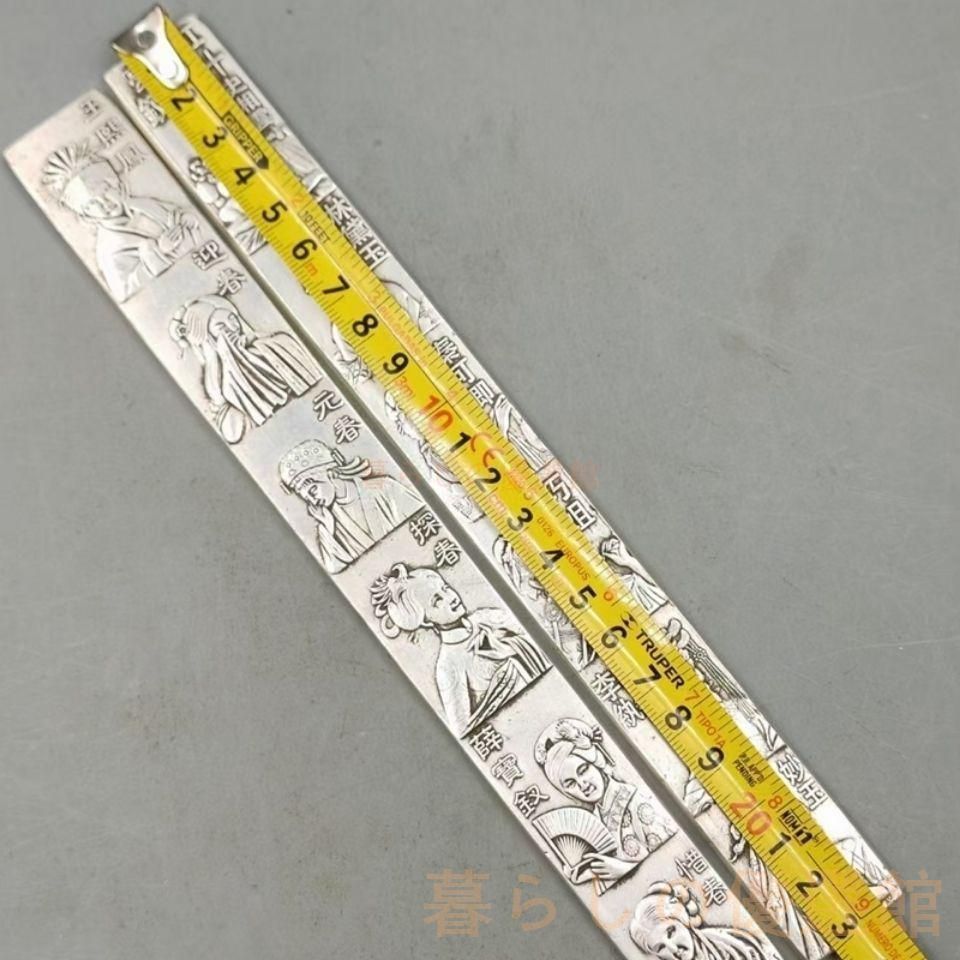 上品】十二金釵 鎮尺 文鎮 書道具 ペーパーウェイト 工芸品 zw427