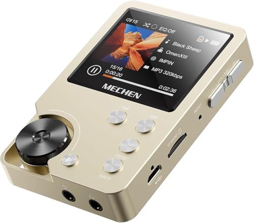 MECHEN HIFI MP3プレーヤー ハイレゾ音楽プレーヤー HiFi ロスレスオーディオプレーヤー 合金製 64GBマイクロSDカード付き 256GBまで拡張可能 操作簡単 省エネ ストラップ穴付き MP3・WMA・WAV/PCM・AP ec06abe5