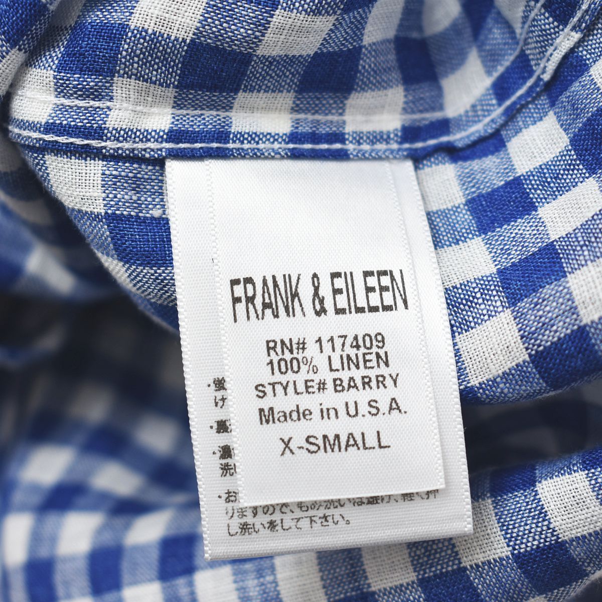 美品】 USA製 フランクアンドアイリーン Frank＆Eileen バリー BARRY