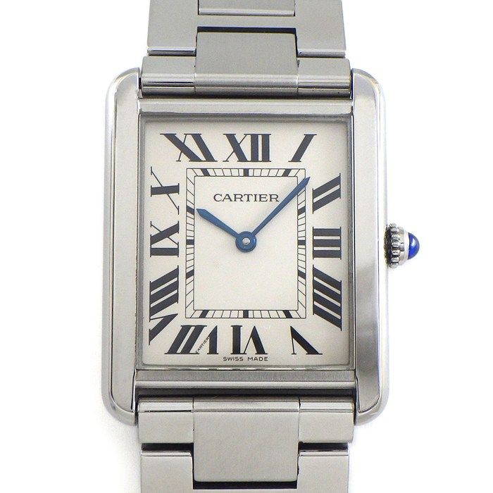 カルティエ Cartier 腕時計 タンク ソロ LM W5200014 レクタンギュラー シルバー文字盤 SS クオーツアナログ 【中古】 カルティエ Cartier 腕時計 タンク ソロ LM W5200014 レクタンギュラー