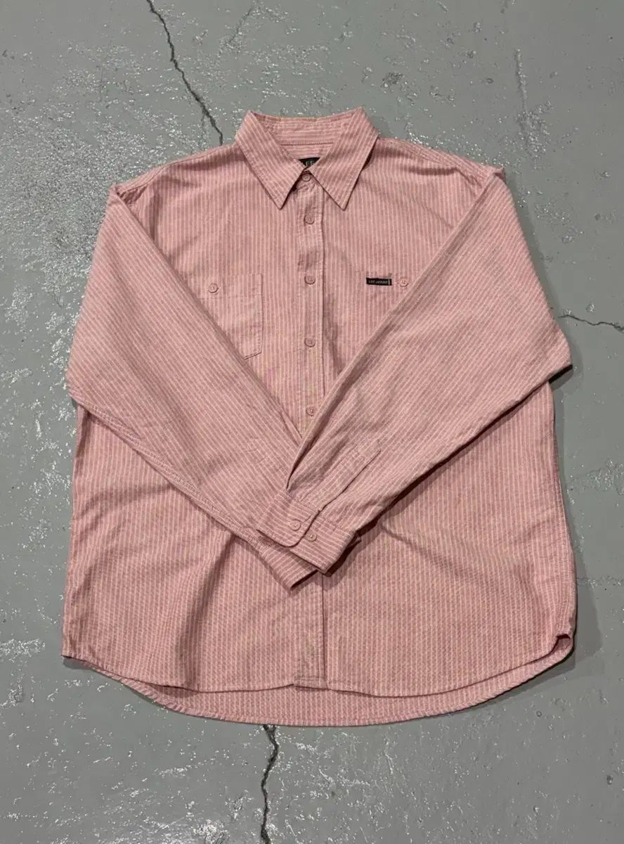 90s Lee Jeans ヴィンテージ リー ピンク ストライプ ツーポケット シャツ