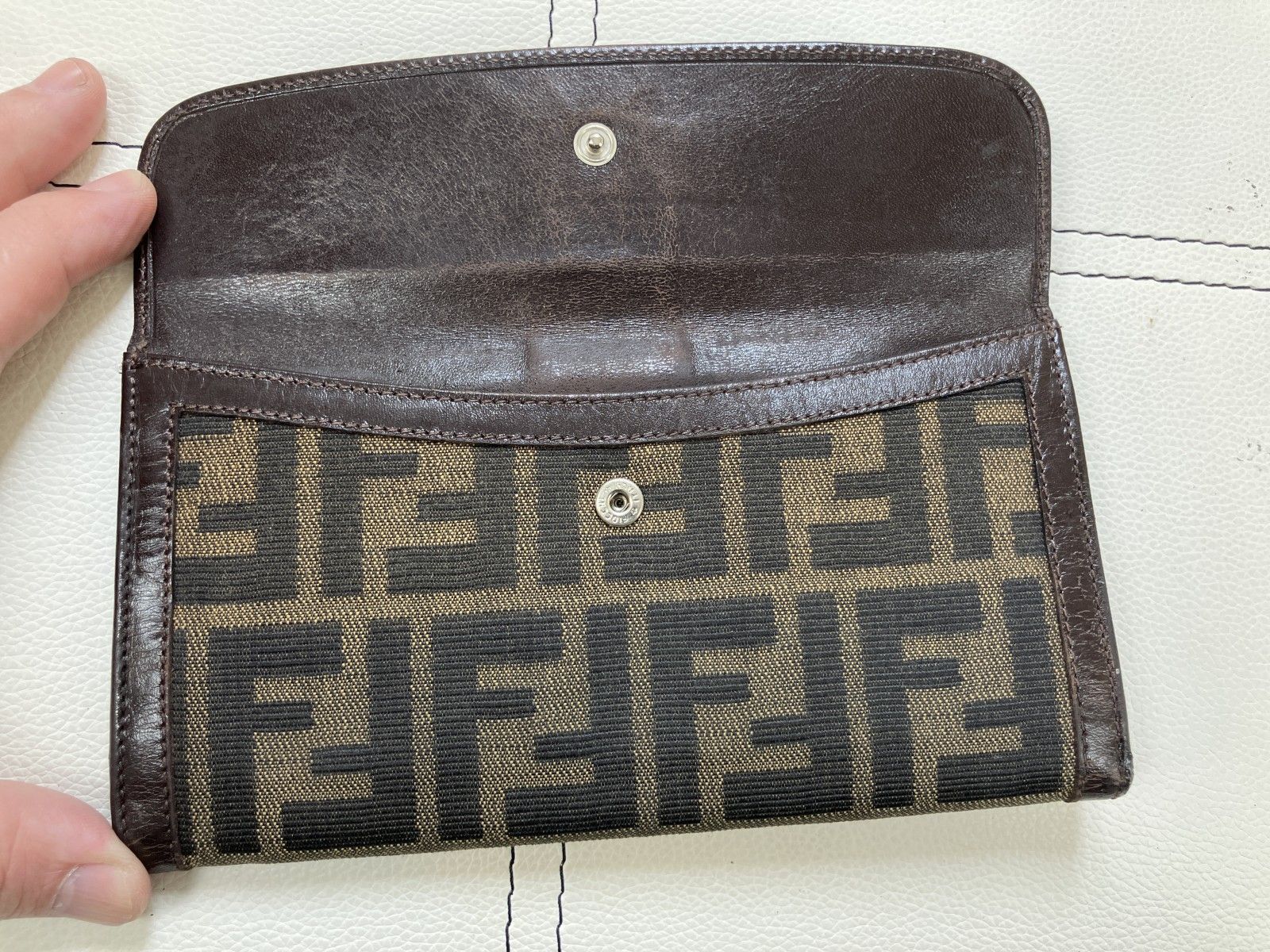 フェンディ FENDI ズッカ FF柄 長財布 二つ折り ロングウォレット