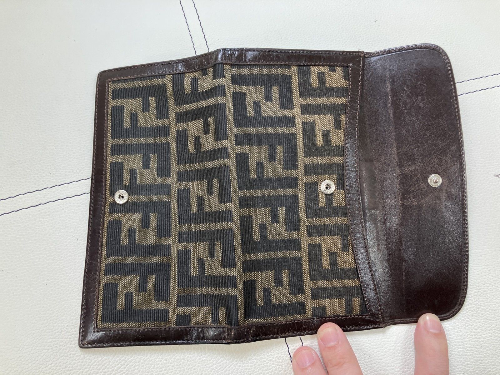 フェンディ FENDI ズッカ FF柄 長財布 二つ折り ロングウォレット
