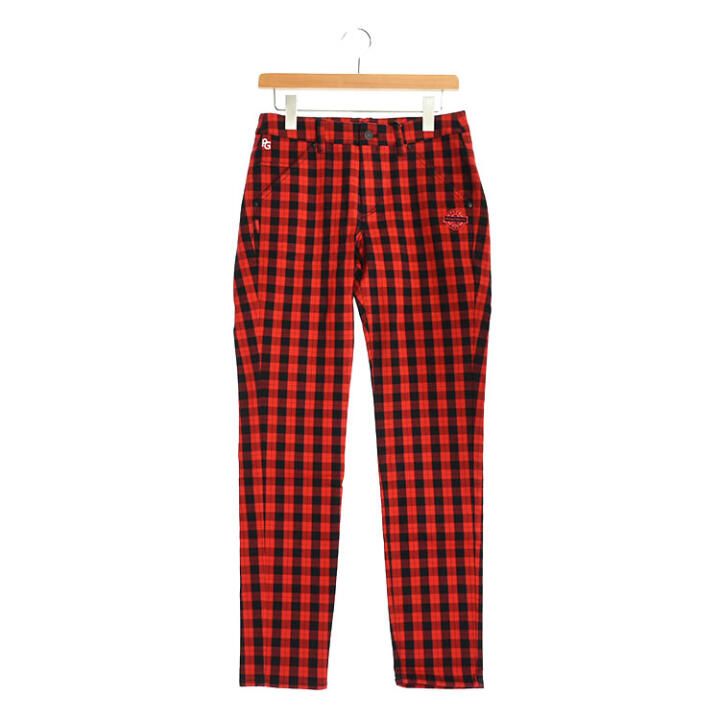 パーリーゲイツ | 1(M相当) | レディース ロングパンツ レッド系【中古】ゴルフウェア