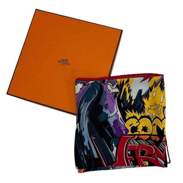 ○ 未使用 エルメス HERMES カレ70 シルクスカーフ H Comme Hermes