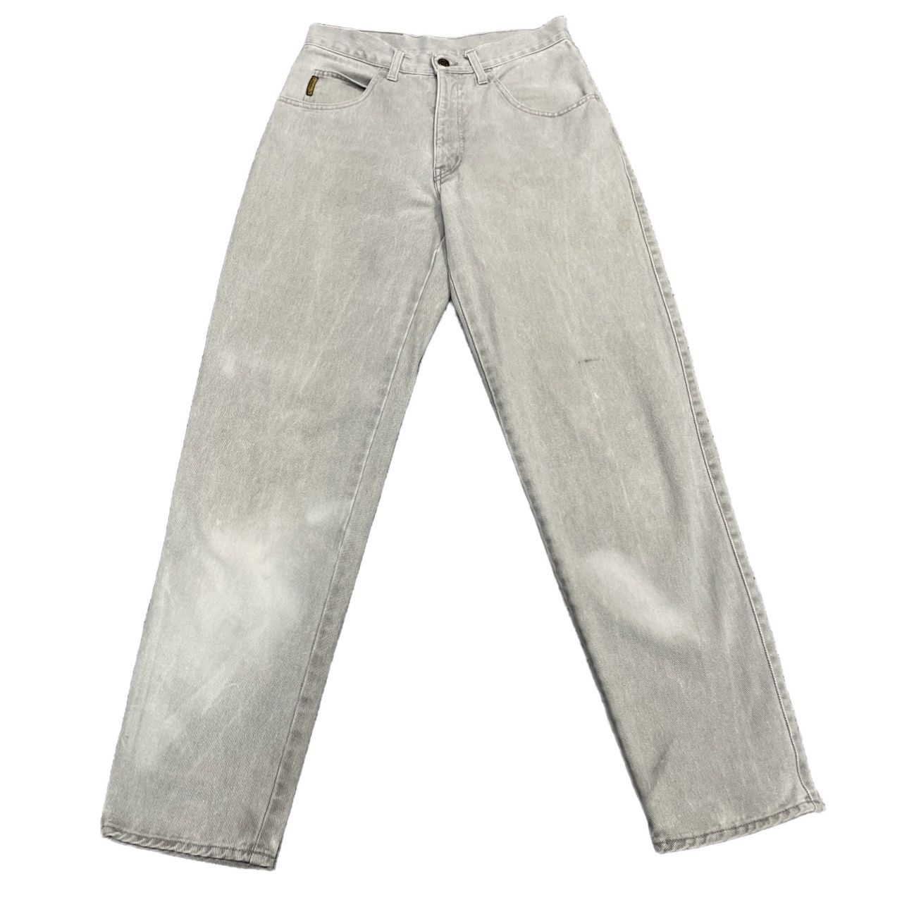 90s ARMANI jeans アルマーニジーンズ リネンスラックス ワイド ARMANI JEANS グレーデニムワイドテーパードパンツ ジーンズ ボトムス