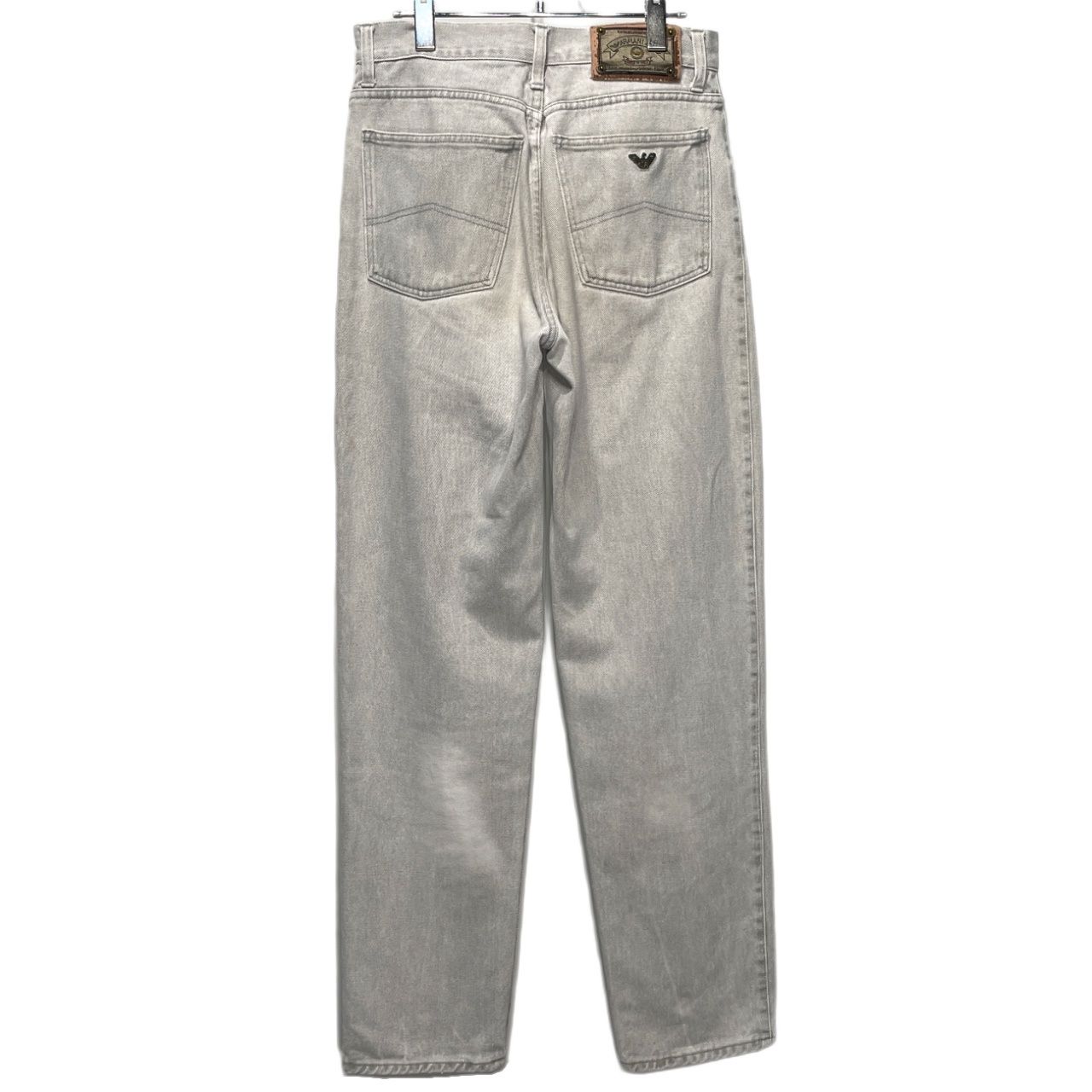 emporio armani 90s ワイドスラックス　グレー ARMANI JEANS グレーデニムワイドテーパードパンツ ジーンズ ボトムス