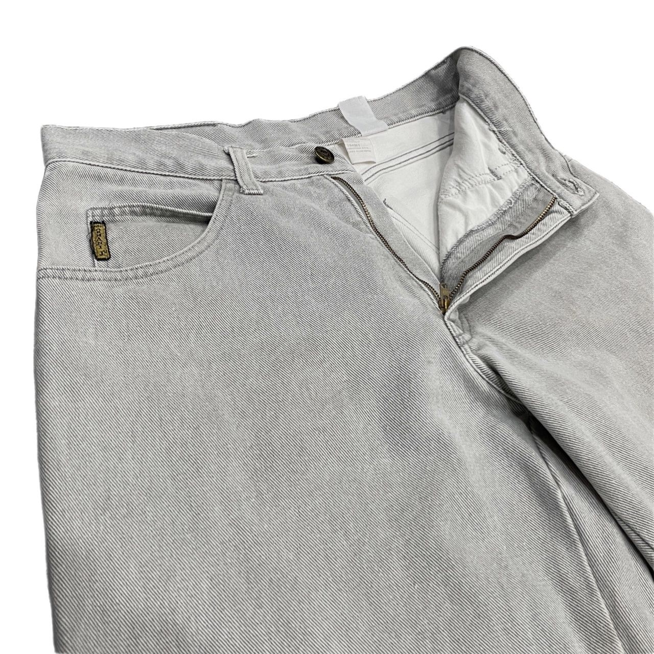 ARMANI JEANS グレーデニムワイドテーパードパンツ ジーンズ ボトムス
