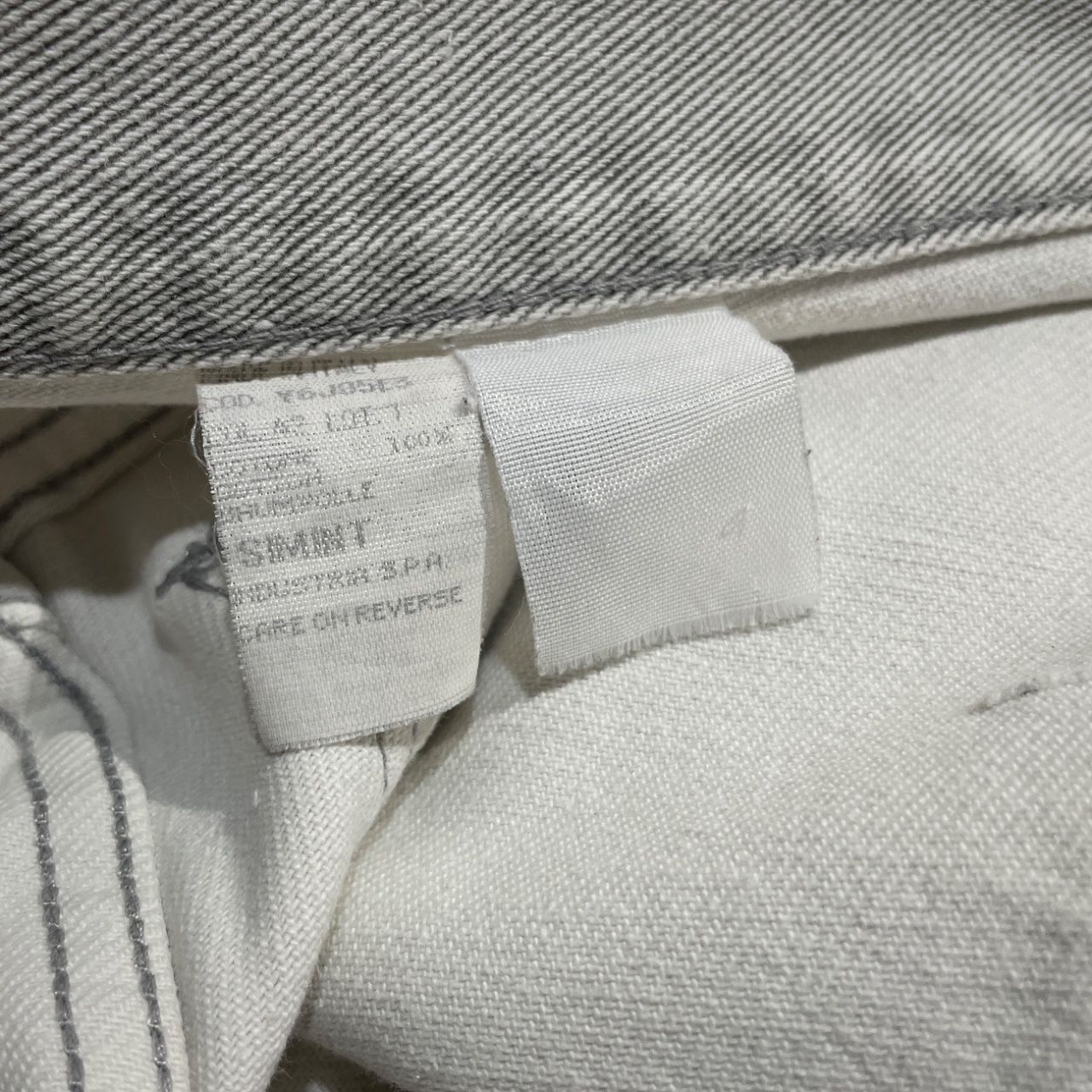 ARMANI JEANS グレーデニムワイドテーパードパンツ ジーンズ ボトムス