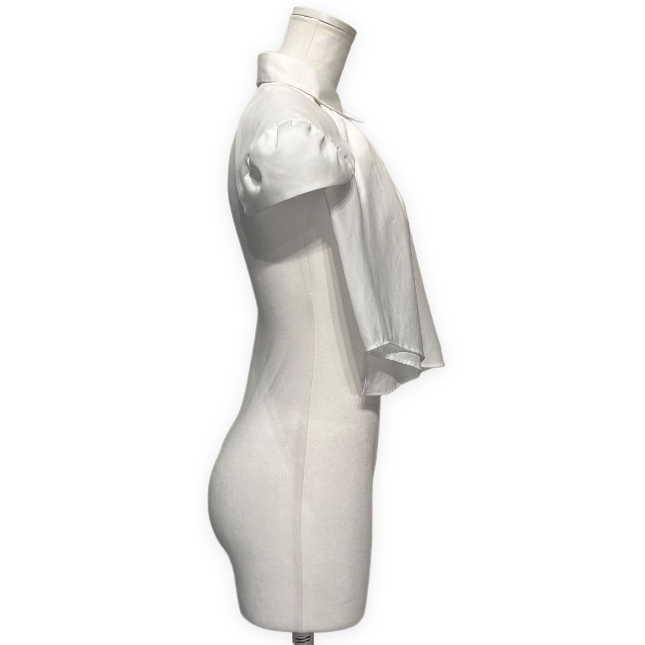 noir kei ninomiya コットンブロードパフスリーブ変形ブラウス シャツ