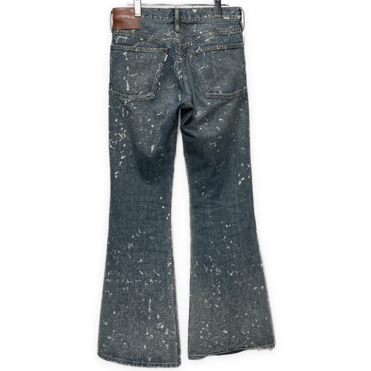 SUGARHILL 24AW MOLDED DENIM TROUSERS FLARED CUT フロッキーペンキプリントフレアデニムパンツ ジーンズ 定価70,400円 SUGARHILL 24AW MOLDED DENIM TROUSERS FLARED CUT フロッキーペンキ