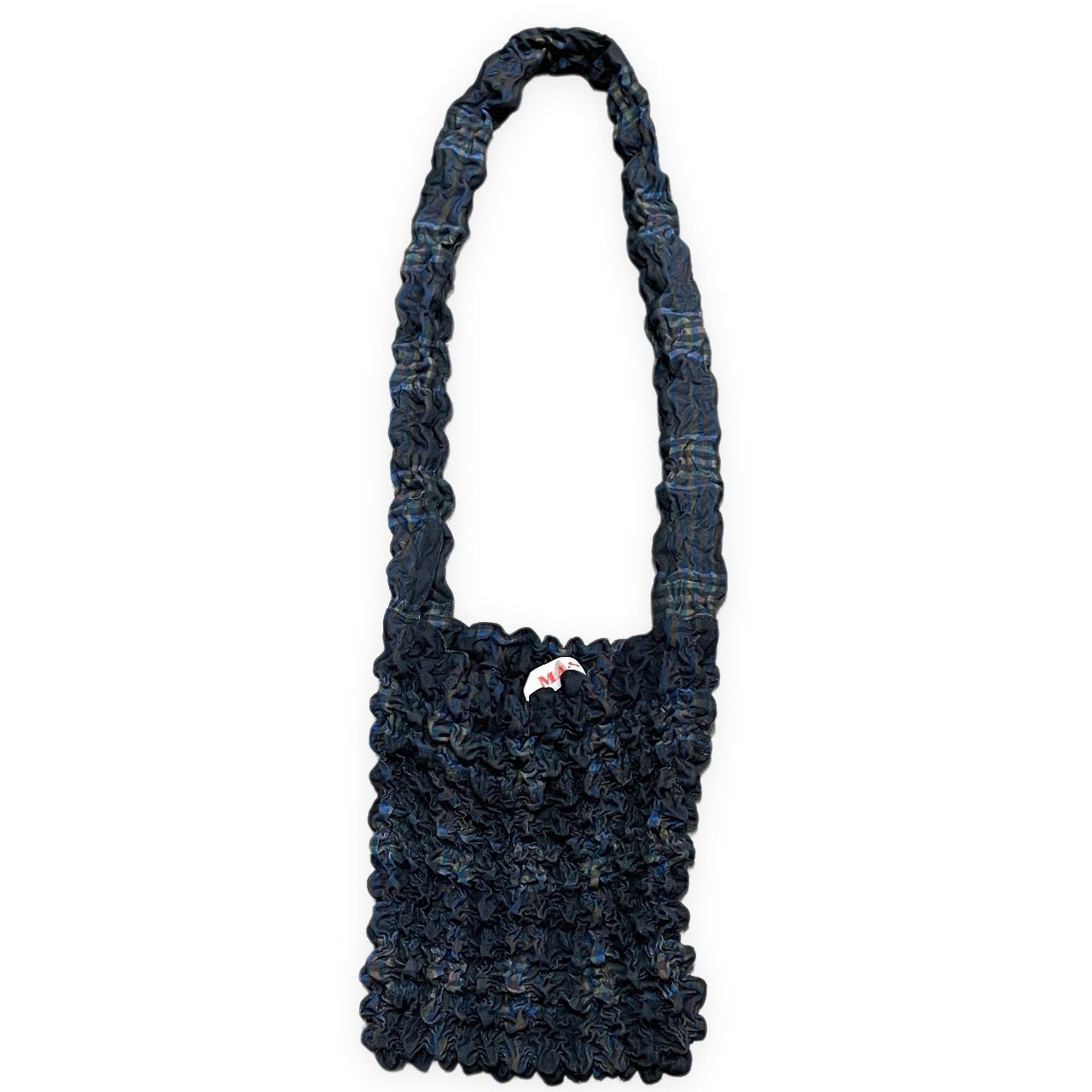MASU POPCORN BAG プリーツ加工チェック柄ショルダーバッグ 鞄 カバン 服飾小物 エムエーエスユー メンズ レディース
