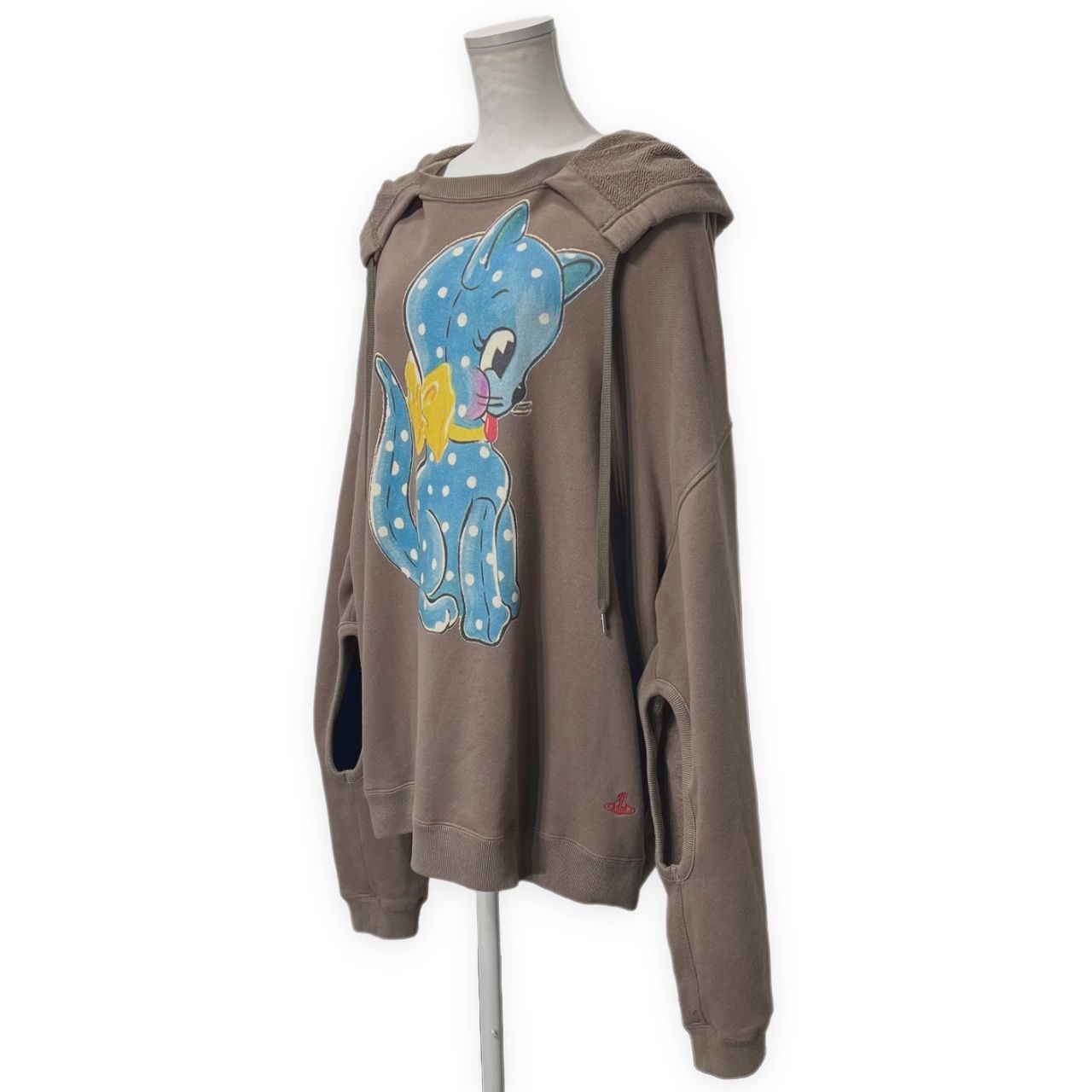 Vivienne Westwood RED LABEL オーバーサイズパーカー猫 Vivienne Westwood RED LABEL キャットプリント後付けフードプル