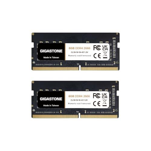 【メモリ ノートパソコン専用 DDR4】 GIGASTONE 8GBx2枚 (16GB Kit) DDR4 2666MHz (2400MHz または 2133MHz) PC4-21300 (PC4-19200/17000) CL19 1.2V a63ae2bc