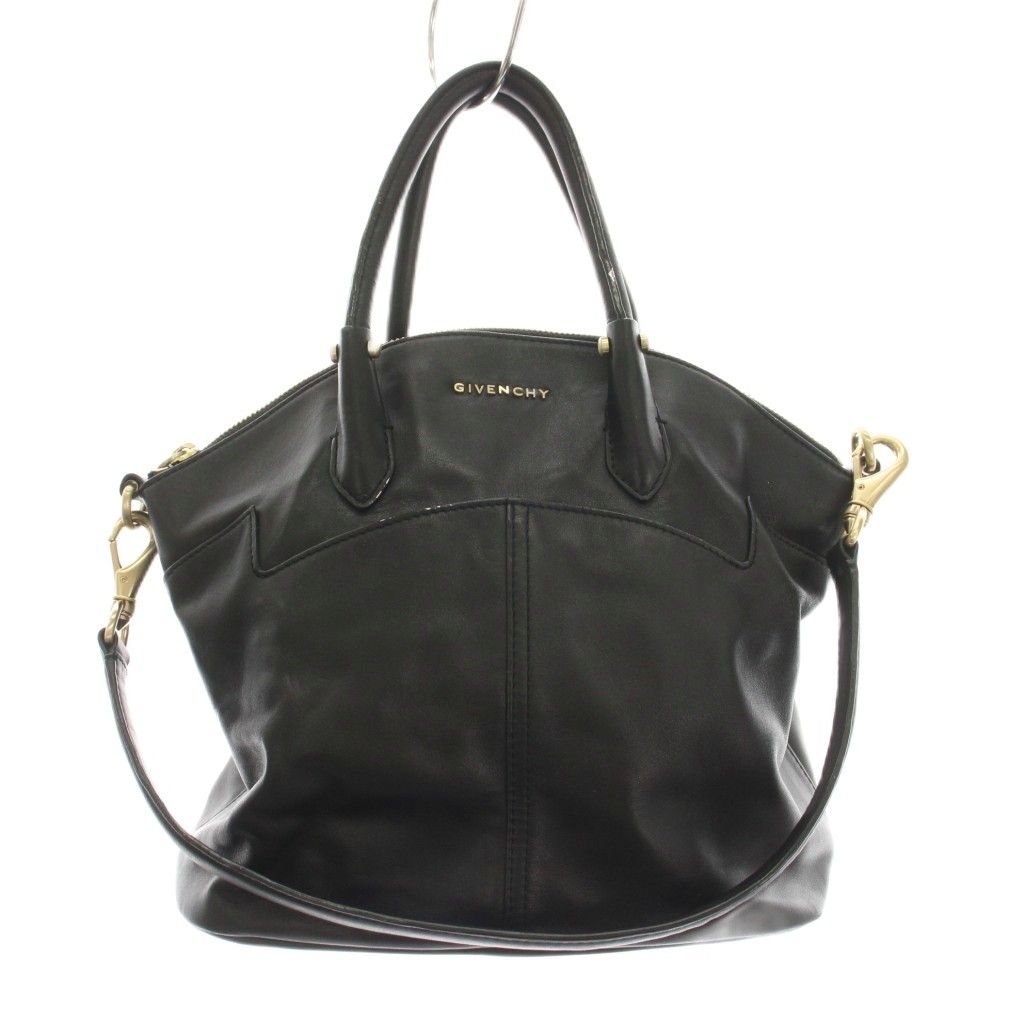 ジバンシィ GIVENCHY ハンドバッグ 2WAY ショルダーバッグ レザー 黒