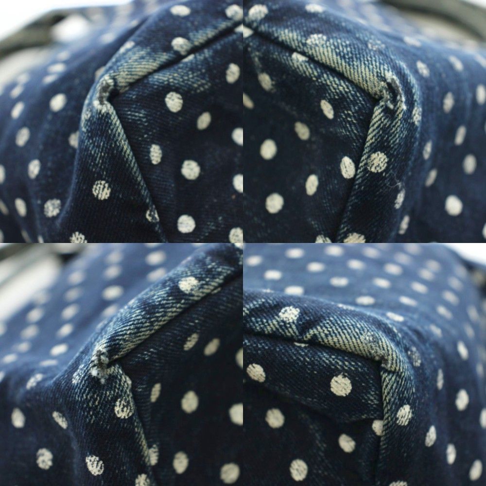 キャピタル kapital duffle ハンドバッグ ドット柄 デニム インディゴ 