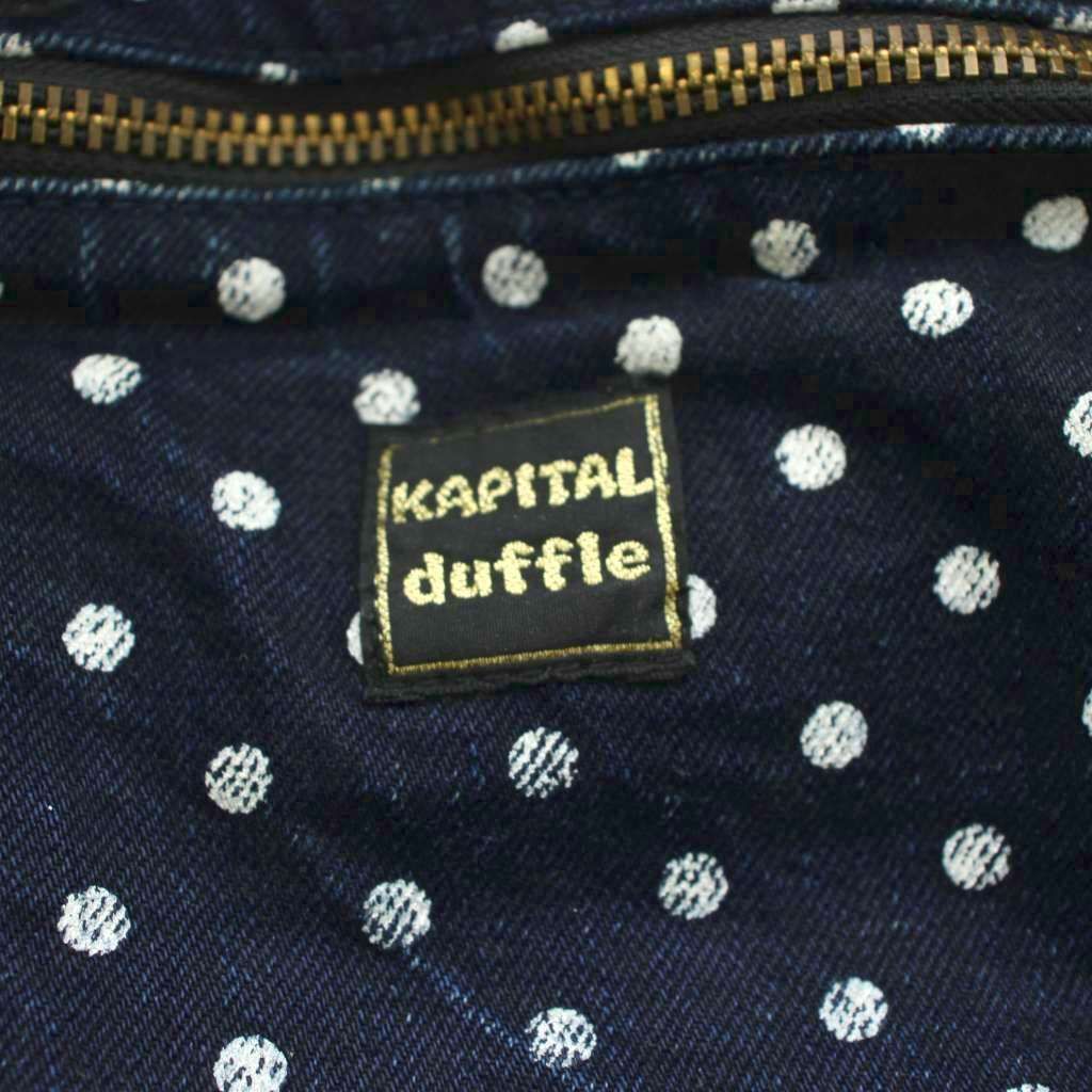 キャピタル kapital duffle ハンドバッグ ドット柄 デニム インディゴ 