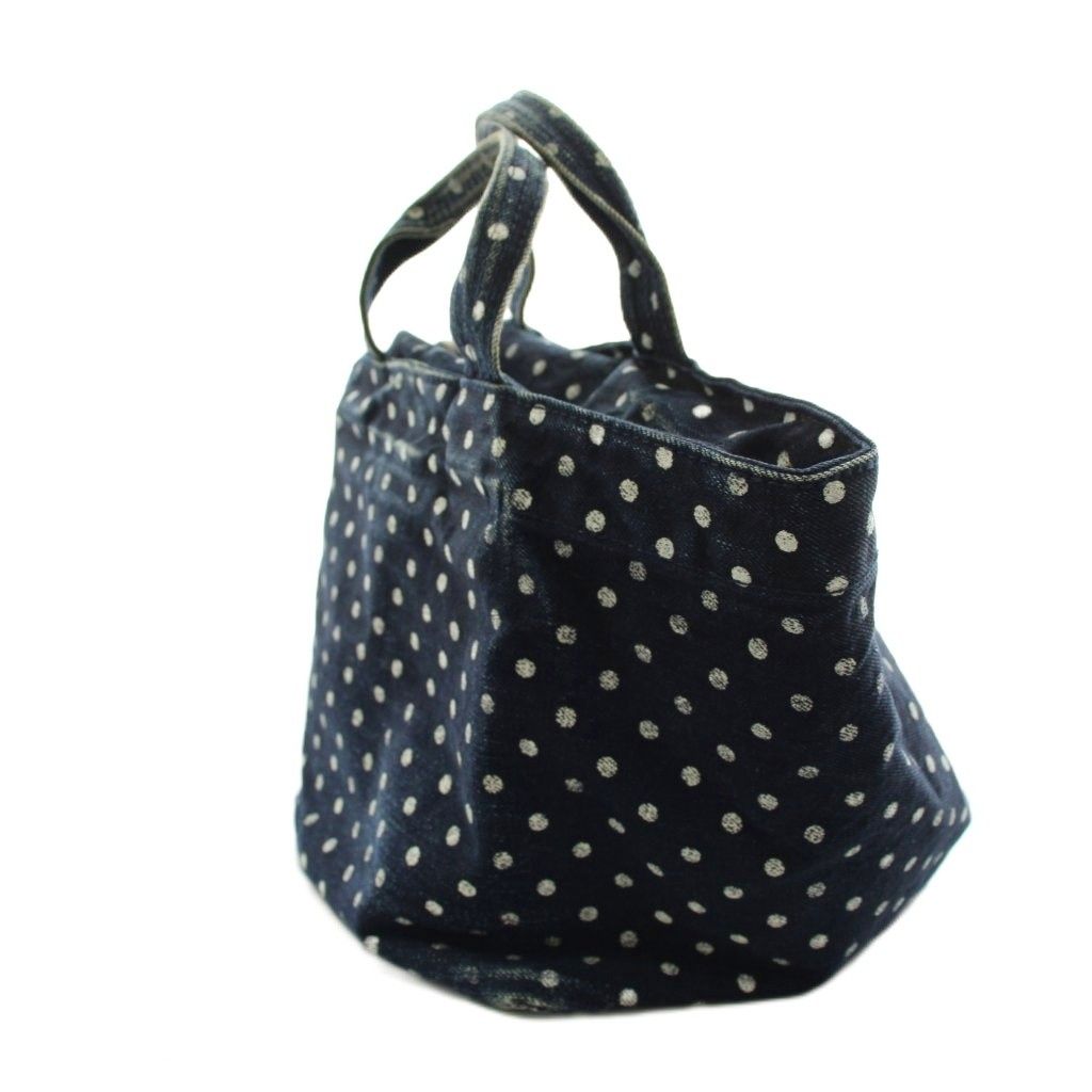 キャピタル kapital duffle ハンドバッグ ドット柄 デニム インディゴ 