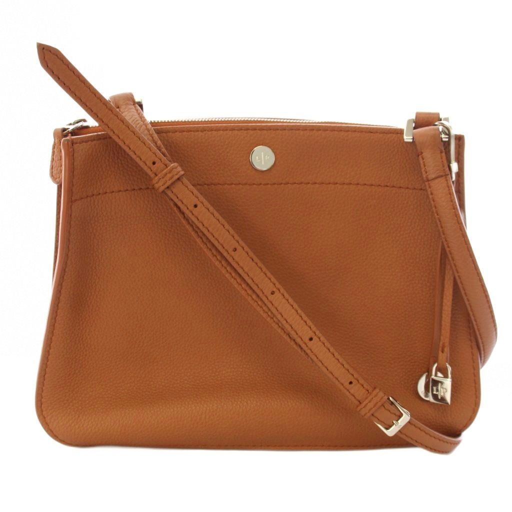 ロロピアーナ Loro Piana ミルキーウェイ オデッサ ショルダーバッグ レザー 茶 ブラウン /TK