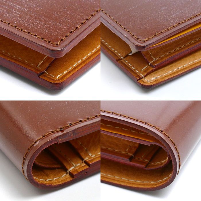 GANZO ガンゾ THIN BRIDLE シンブライドル 二つ折り財布 ヘーゼル 57828 メンズ【中古】【極美品】 GANZO ガンゾ THIN BRIDLE シンブライドル 二つ折り財布 ヘーゼル