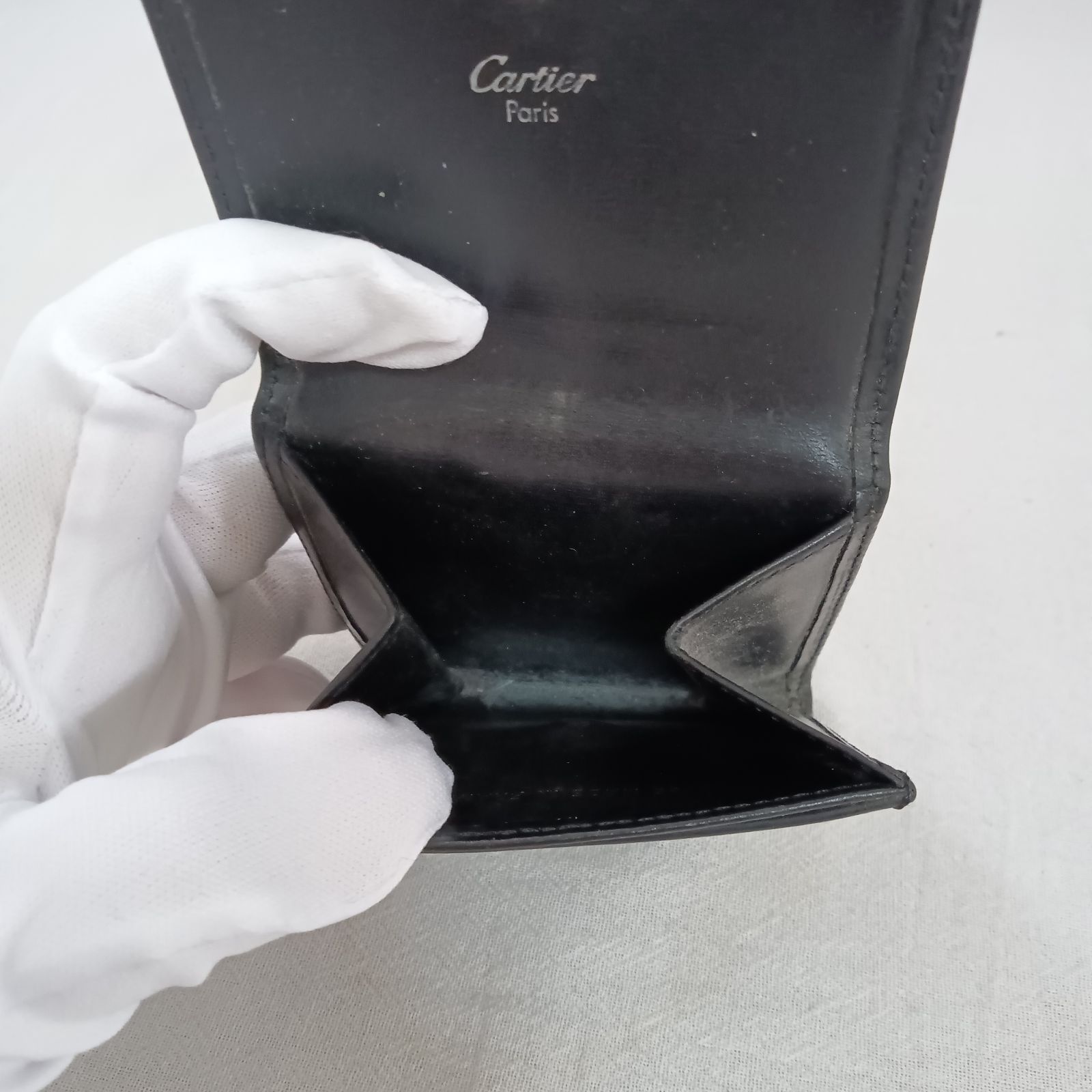 カルティエ Cartier コインケース 小銭入れ 黒 ブラック メンズ