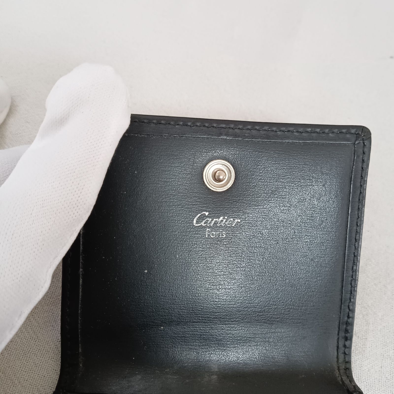 カルティエ Cartier コインケース 小銭入れ 黒 ブラック メンズ