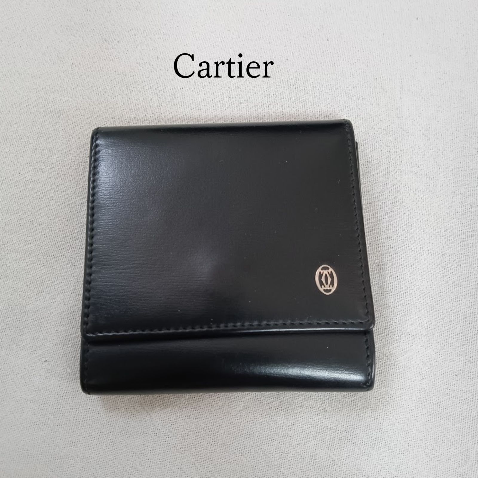 カルティエ Cartier コインケース 小銭入れ 黒 ブラック メンズ