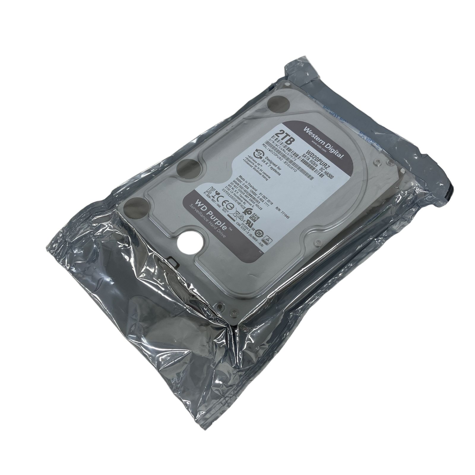 Western Digital ウェスタンデジタル パープル WD20PURZ 2TB HDD ハードディスクK11477517