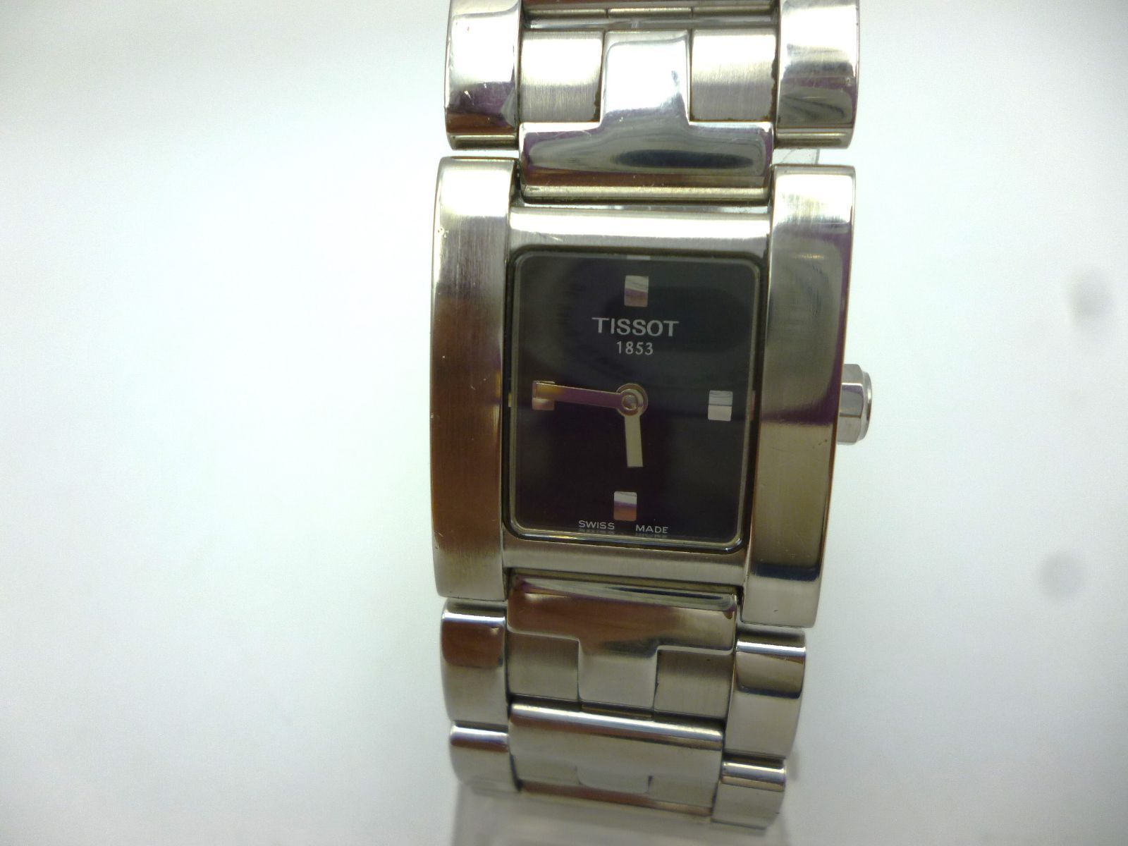 TISSOT ティソ スクエア レディース クォーツ時計 L840K 黒文字盤