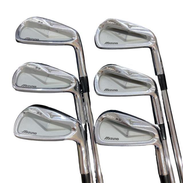 【中古】 ミズノ MP-55 6S アイアンセット IR 純正特注シャフト (フレックスR) メンズ 男性用 右利き 右用 Cランク ゴルフクラブ
