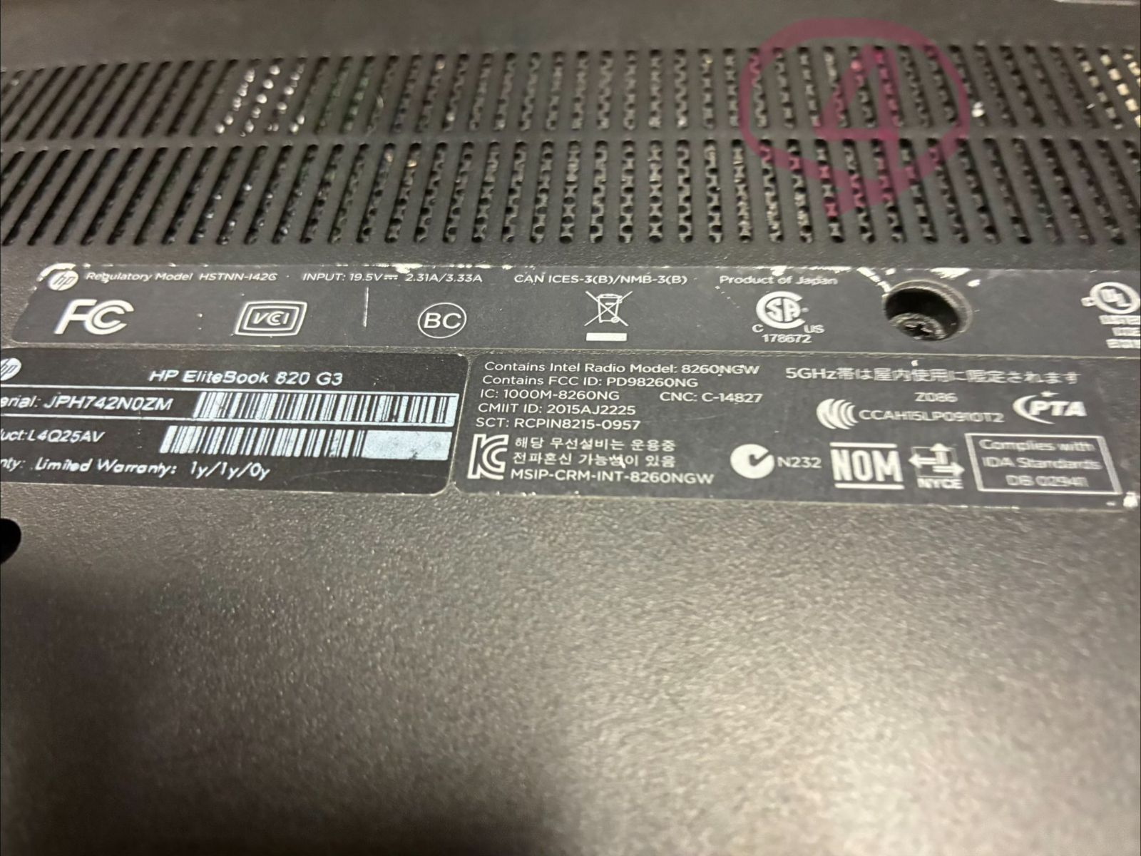 ④-W【中古】HP EliteBook 820 G3 Windows 10 Pro ジャンク ④-W【中古】HP EliteBook 820 G3 Windows 10 Pro ジャンク