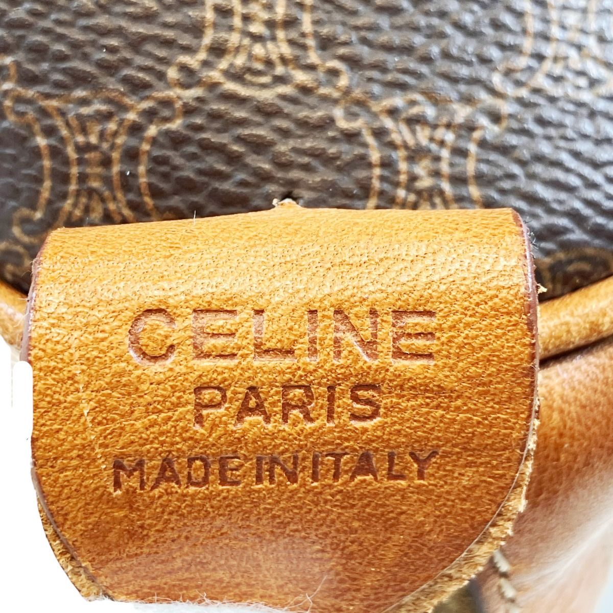 セリーヌ CELINE マカダム柄 ヴィンテージ ボストンバッグ PVC