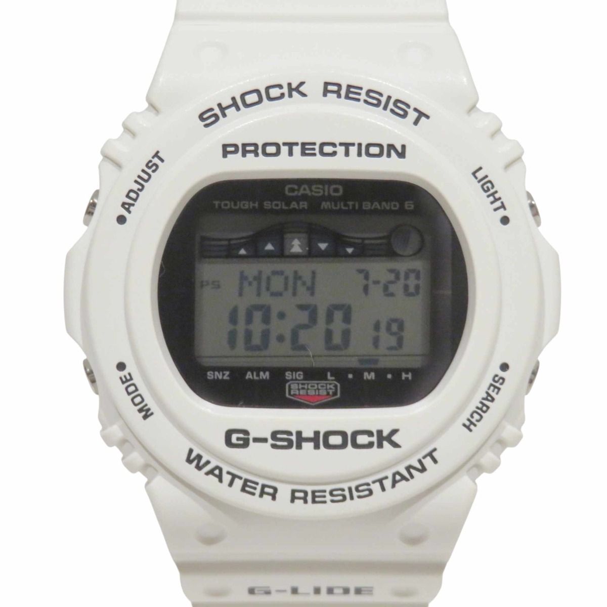 カシオ CASIO G-SHOCK G-LIDE 腕時計 総重量約55.4g 樹脂 樹脂 電波ソーラー ブラック文字盤 GWX-5700CS-7JF メンズ