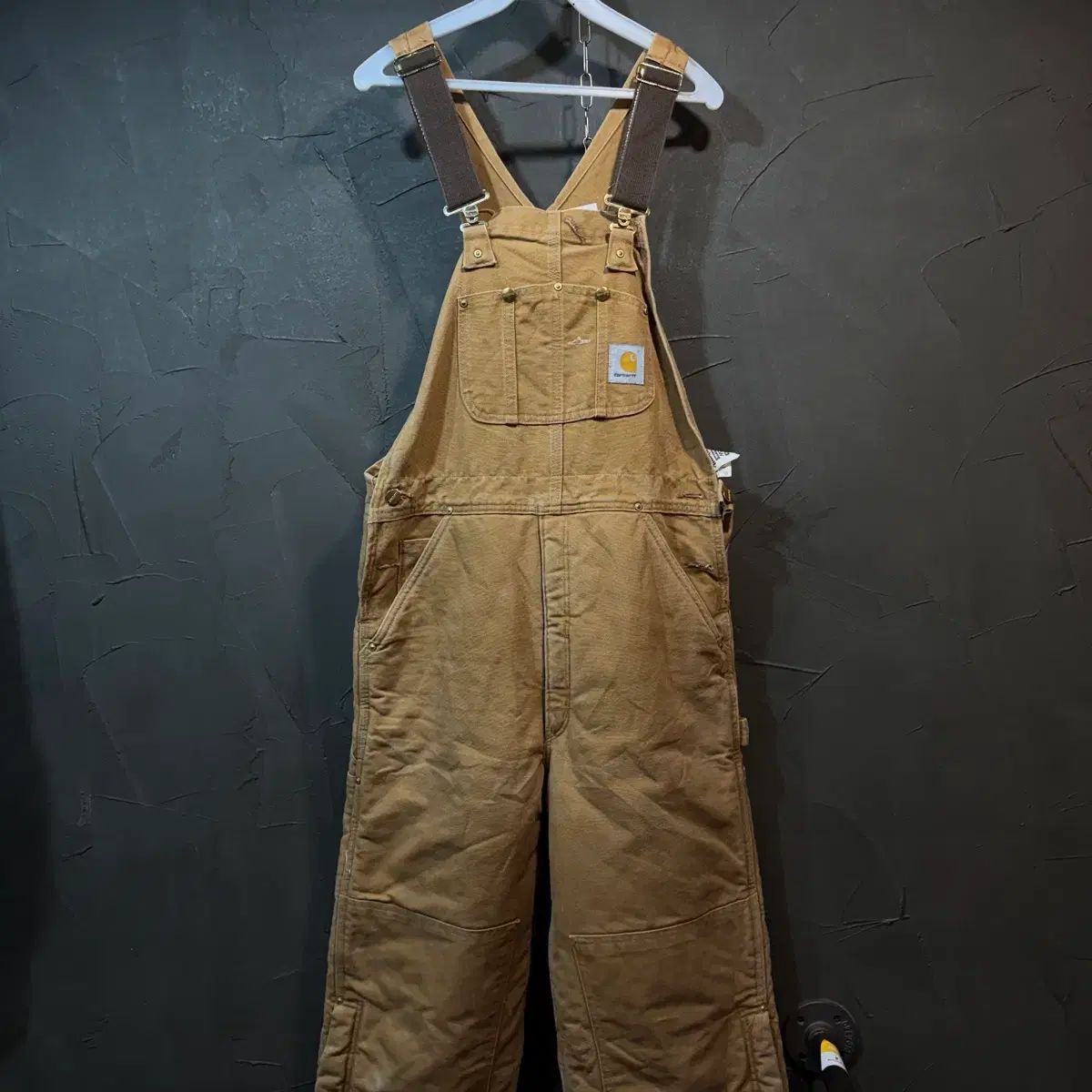 Carharttカーハート キルティングオーバーオール(32×32) 32X32 Carhartt カーハート R03 BRN ワークウェア キルティング