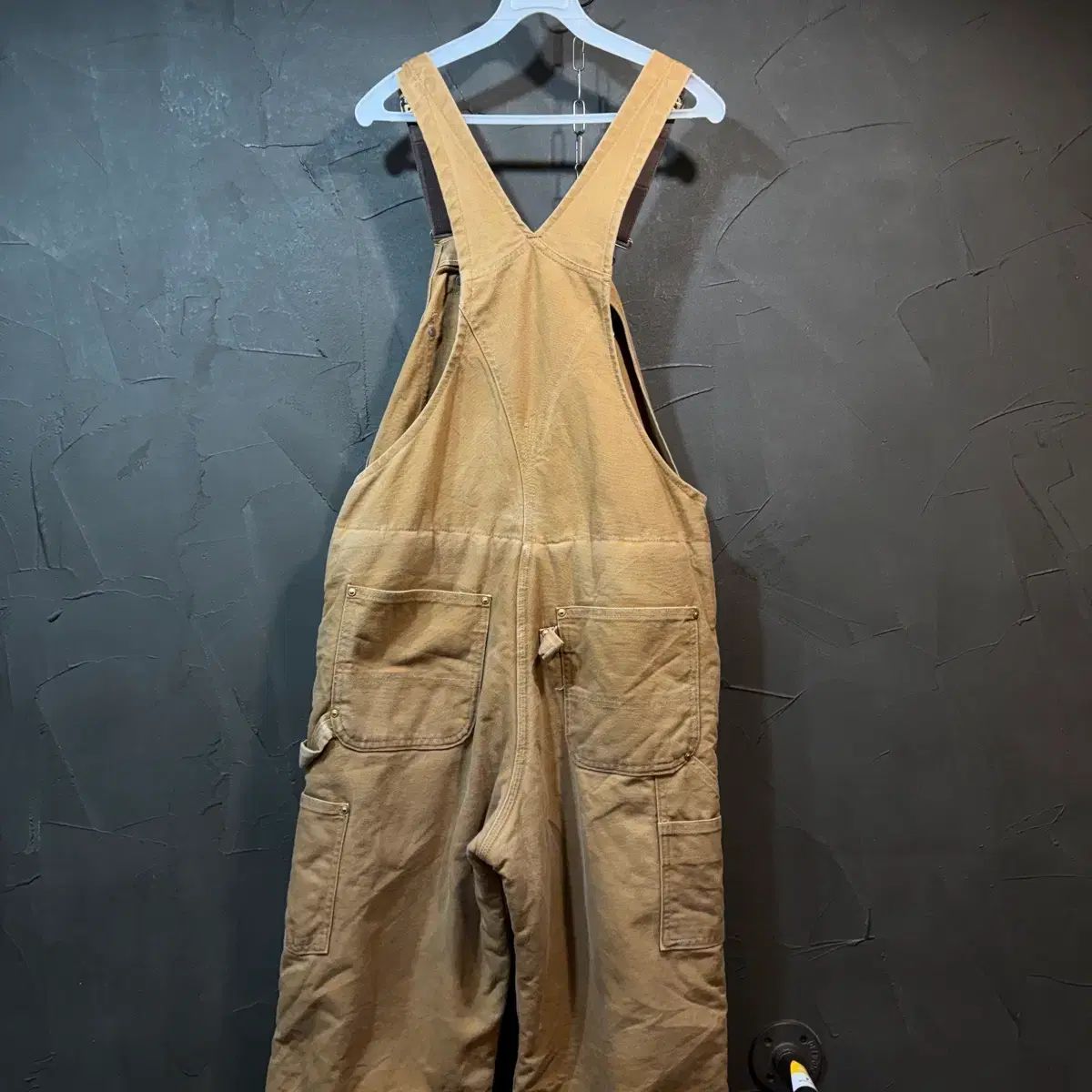 Carharttカーハート キルティングオーバーオール(32×32) 32X32 Carhartt カーハート R03 BRN ワークウェア キルティング