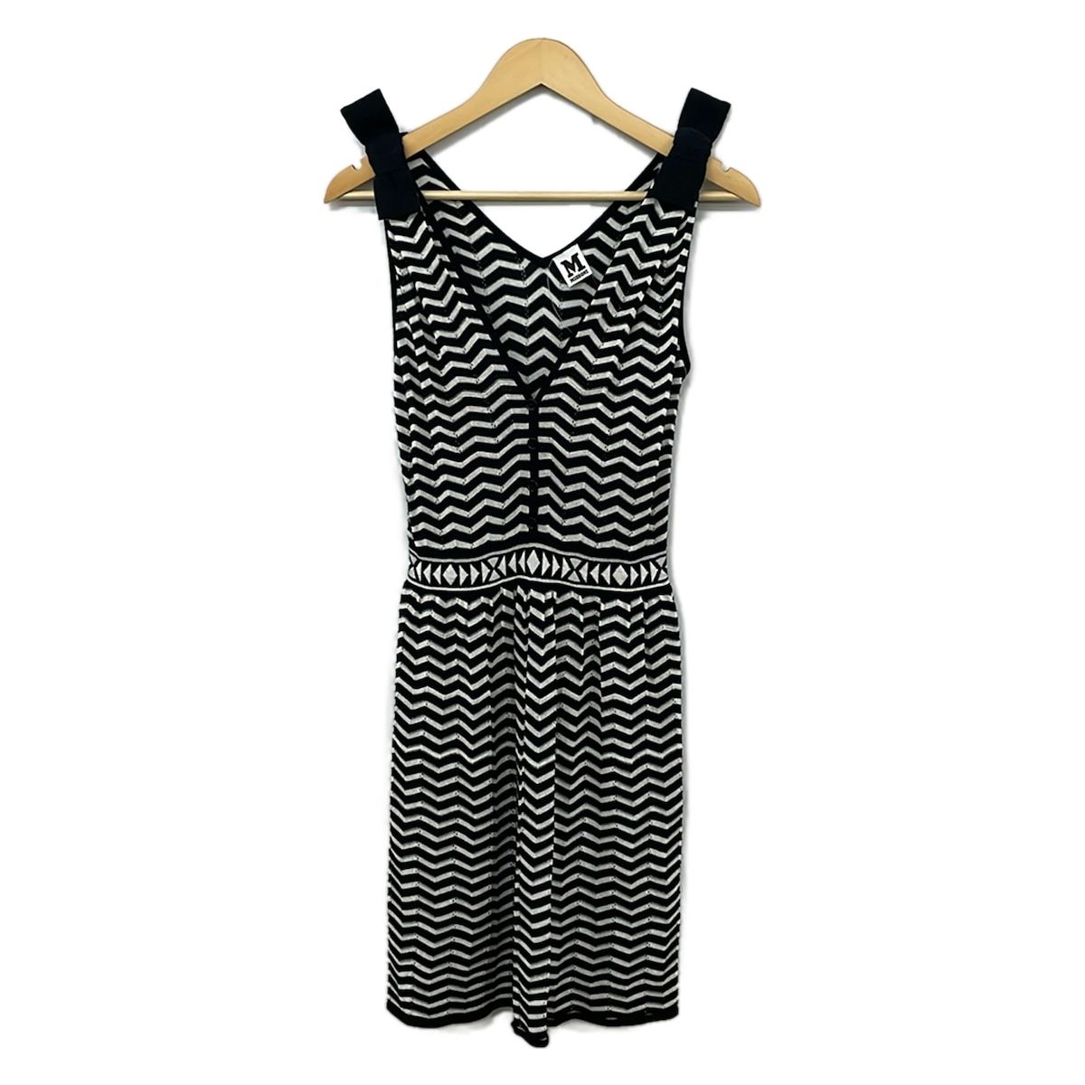 MISSONI(ミッソーニ) ワンピース サイズ40 M レディース美品 - 黒×白