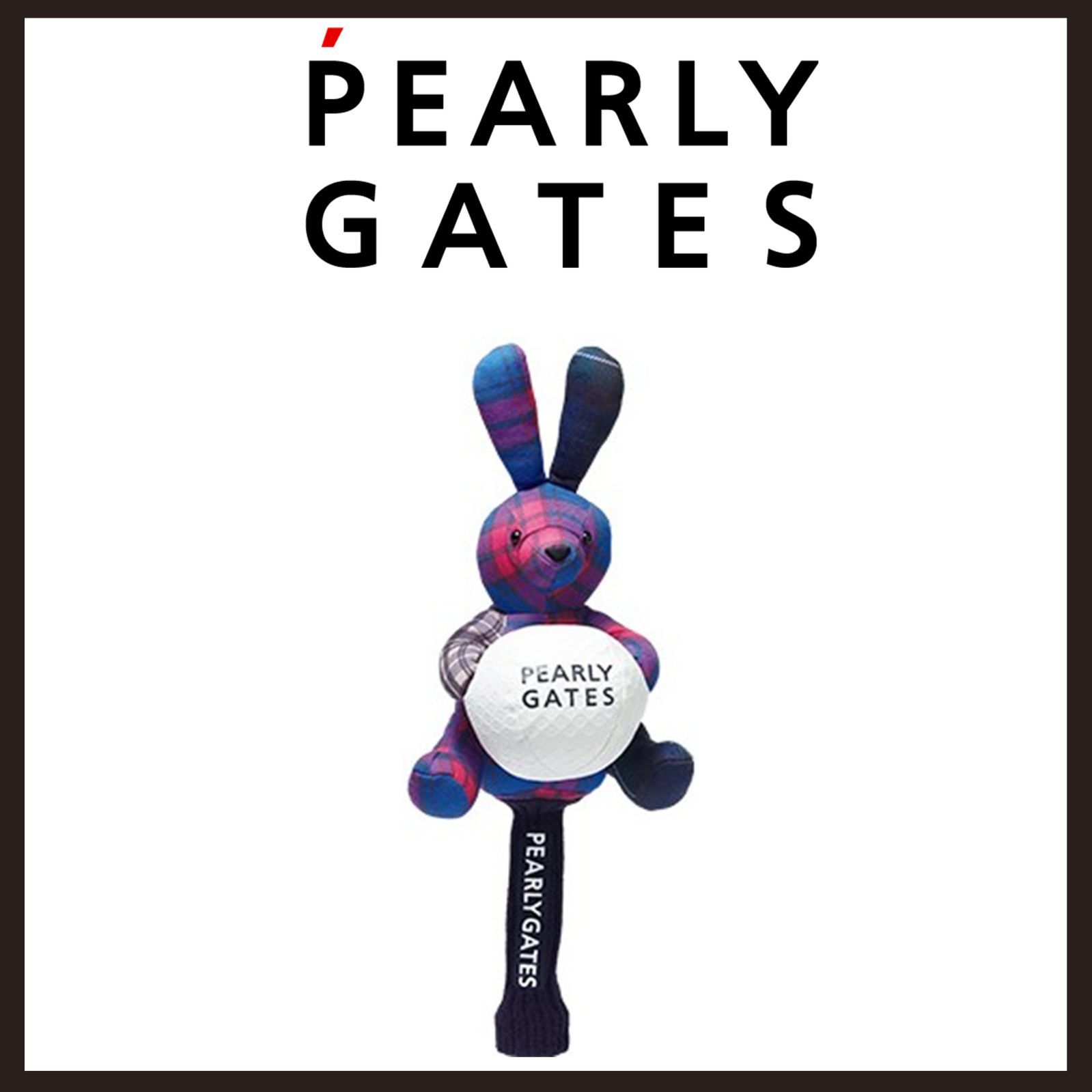 新品未使用　PEARLY GATES（パーリーゲイツ）　マルチチェック柄ぬいぐるみ フェアウェイウッド用ヘッドカバー