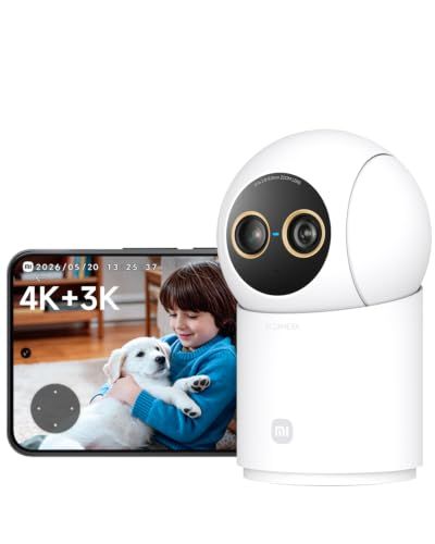 シャオミ(Xiaomi) みまもりカメラ ペットカメラ ベビーモニター 4K+3K 8MP 800万画素 9倍ズーム 双方向音声 ジャスチャーコール パン/チルト 360° AI検知 自動追尾 動作検知 泣き声検知 ペット検知 顔認識 ナイトビジョン セキyu