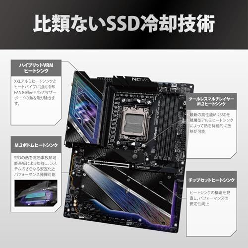 ASRock X870E Nova WiFi ATXマザーボード MB6577yu - メルカリ