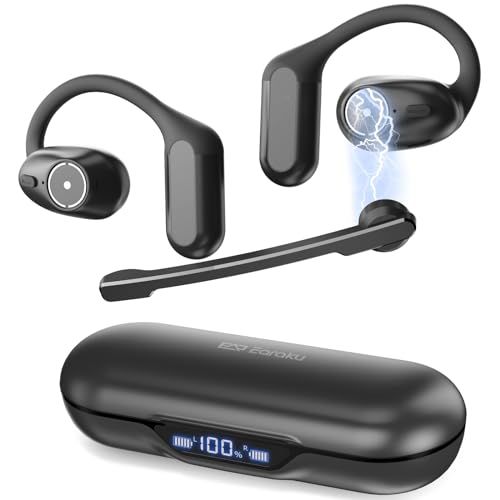 Bluetoothヘッドセット【2026年業界高水準傑作 マイク付き 脱着式オープン】 MicCuff A2 一体両用 通話用イヤホン OWSイヤホン 片耳・両耳使用可能 耳掛け Bluetooth5.４EDR ENCノイズキャンセリング 耳を塞がない ミyu