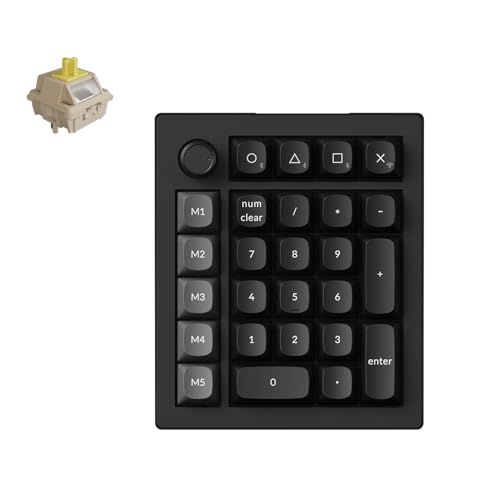 【国内正規品】Keychron V0 Ultra 8000Hzポーリングレート ZMK対応 ワイヤレスカスタム数字キーパッド 最大360時間駆動 RGBバックライト ホットスワップ対応 2.4GHz & Bluetooth 5.3接続 ノブ付き ブラック yu