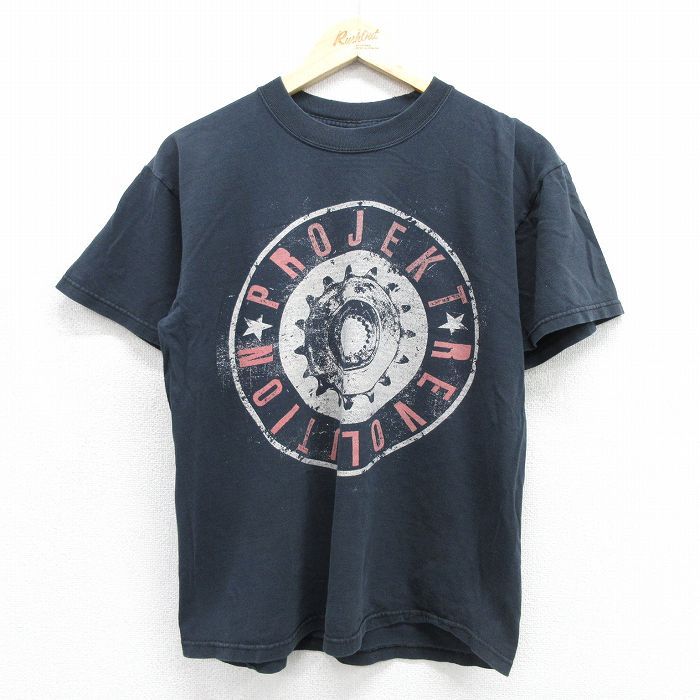 M/古着 半袖 ビンテージ ロック バンド Tシャツ メンズ 00年代 00s プロジェクトレボリューション リンキンパーク コットン クルーネック ブラック【spe】 26jul07 7,461円