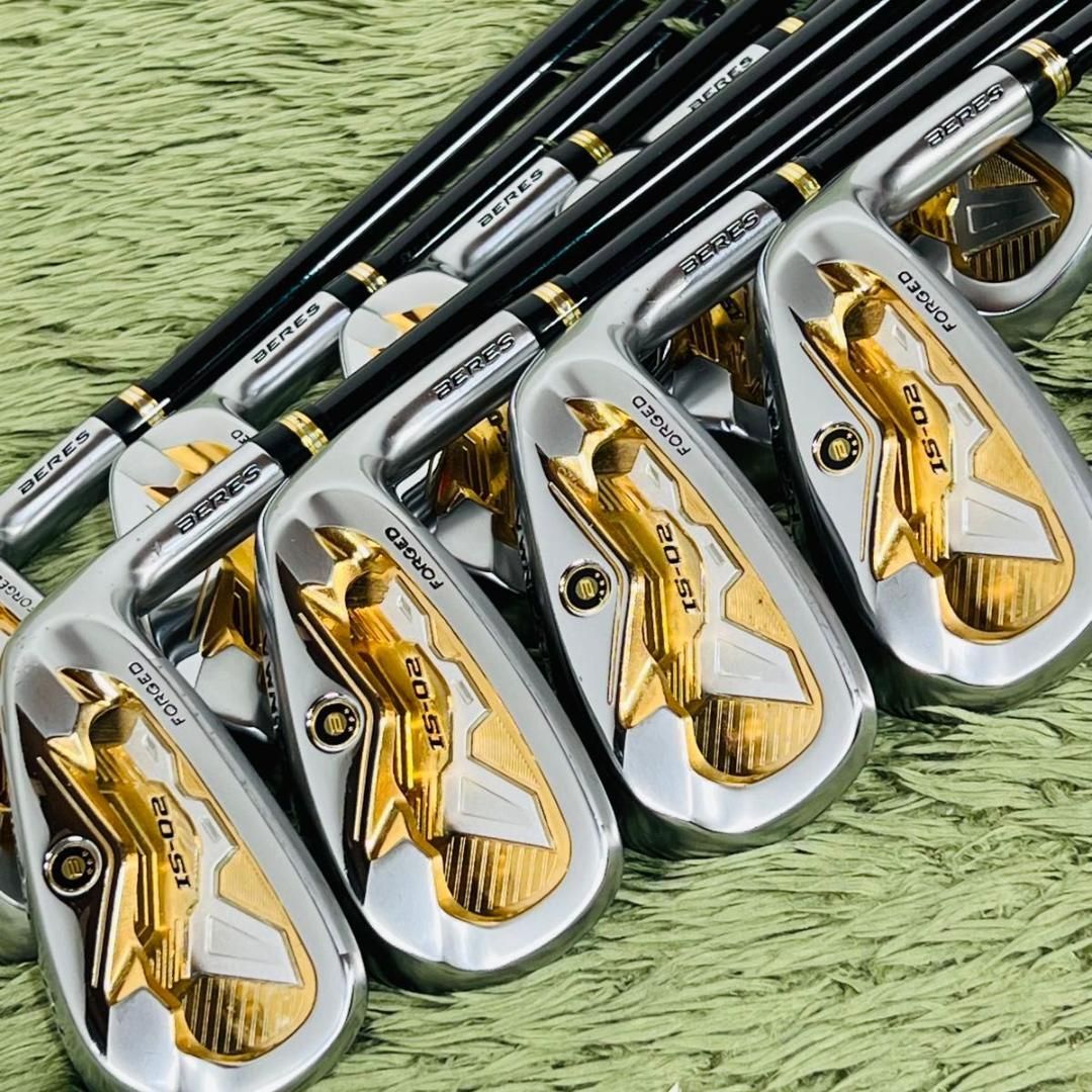 【中古】ホンマ ベレス IS-02 3s 星3 アイアン9本セット メンズゴルフ 初心者 HONMA BERES ARMRQ6 3s 54 アーマック 純正カーボンシャフト 男性 右利き flex S