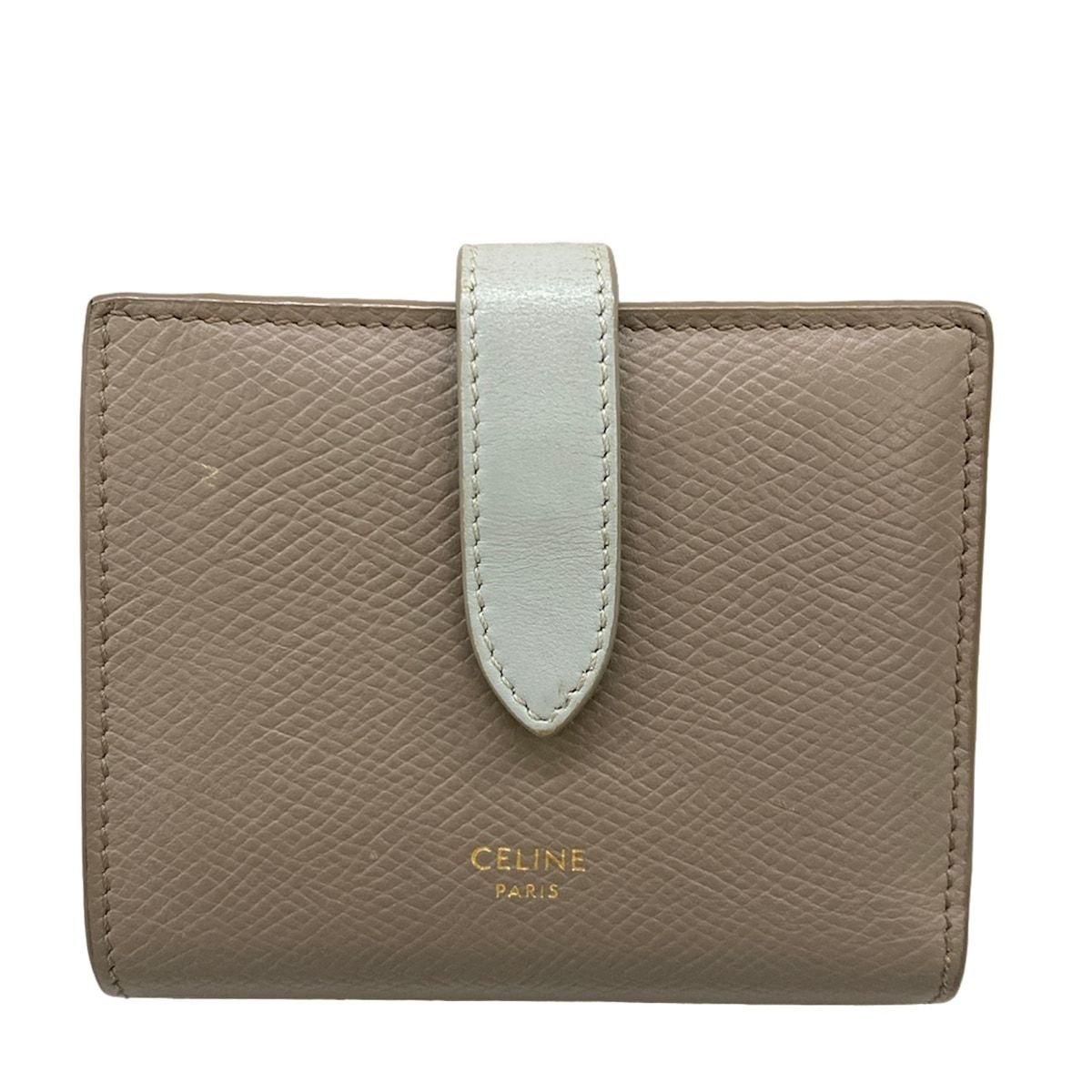 セリーヌ CELINE 2つ折り財布 - レザー ブルーグレー×グレー 財布