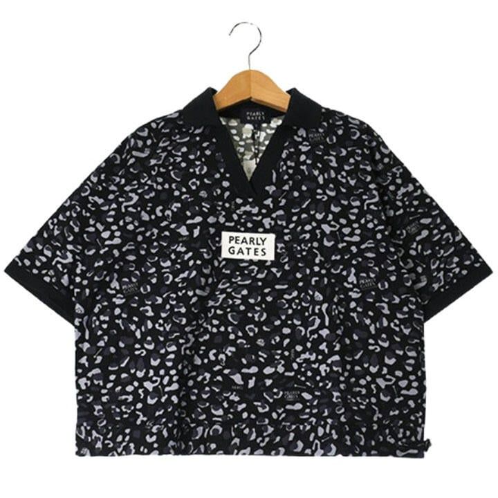 パーリーゲイツ | 2(L相当) | レディース 半袖ポロシャツ ブラック系 春夏【中古】ゴルフウェア