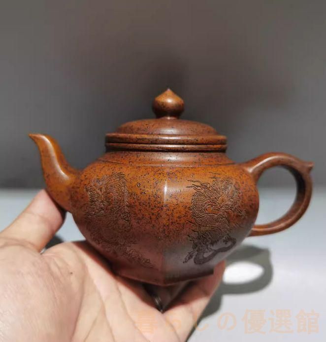 最安挑戦！ 【上品】宜興 紫砂壷 六方壺 茶壺 茶道具 煎茶道具 zw427