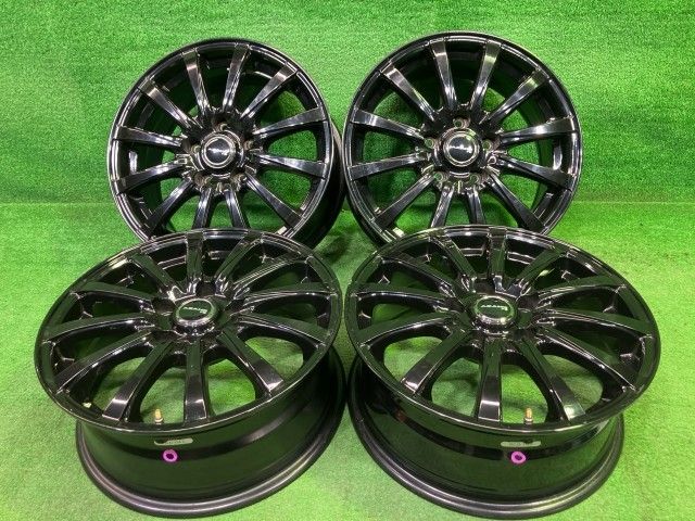 アザーネ ﾉｱ ｳﾞｫｸｼｰ ホイール アルミ クロ 16インチ 6.5J 5穴 4本 114.3 +45